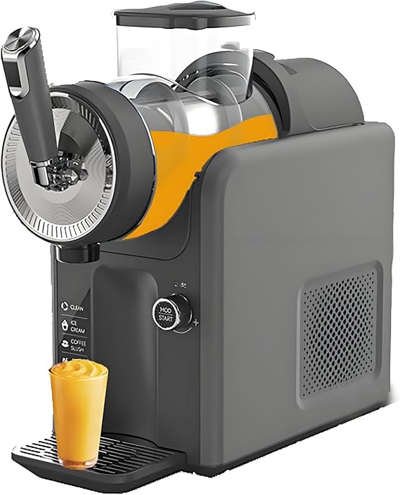 Slushie Machine for Home: 15-30 Minutes Fro-zen Drink Maker No Ice Needed, 360 Mixing,Ice Cream & Smoothie Machine Auto-Clean, Make Slush, Milkshakes,Grey