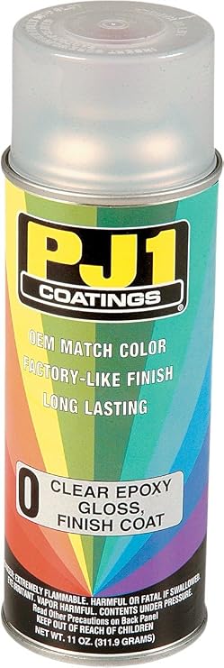 PJ1 Clear Epoxy Revitalizing Gloss Coat | For Faded & Aged Vehicle Frames | 11 oz. | For Any Vehicle Frames