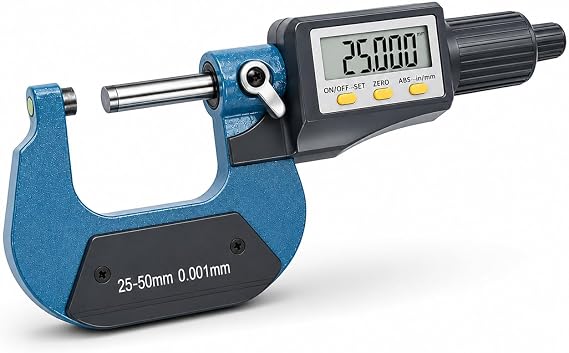 Digital Outside Micrometer, 25-50 mm/1-2 Inch LCD Micrometer