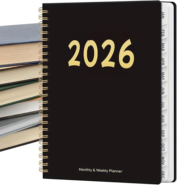 2026 Calendar Planner 12 Month Spiral Bound Schedule