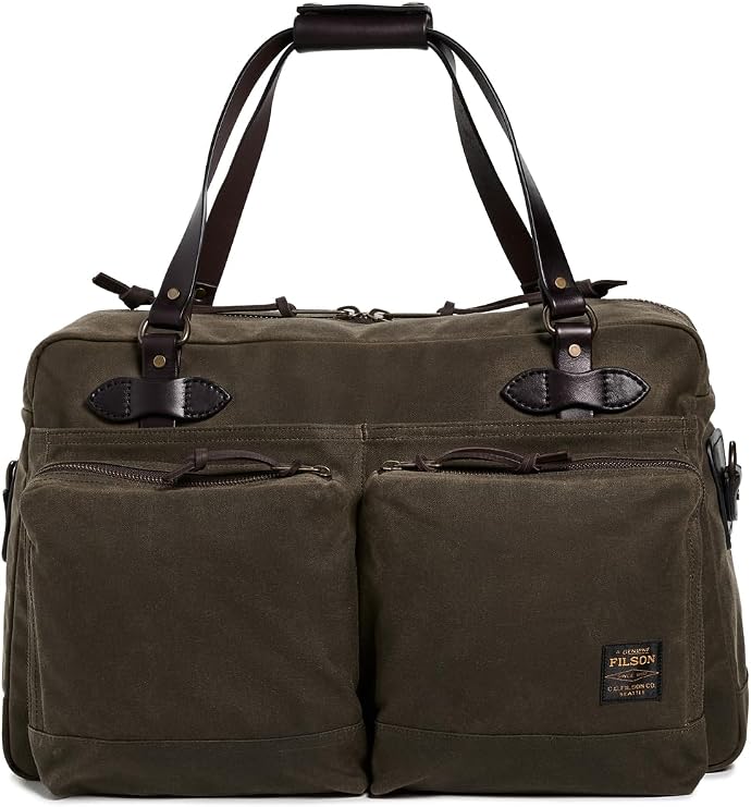 Filson Men's Tin Cloth 48 Hour Duffle Bag, Otter Green, One Size
