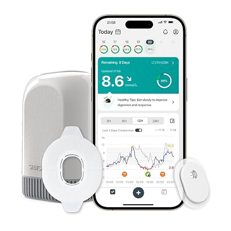 SIBIONICS GS3 Continuous Glucose Monitor - 14-Day Sensor with Overpatch
