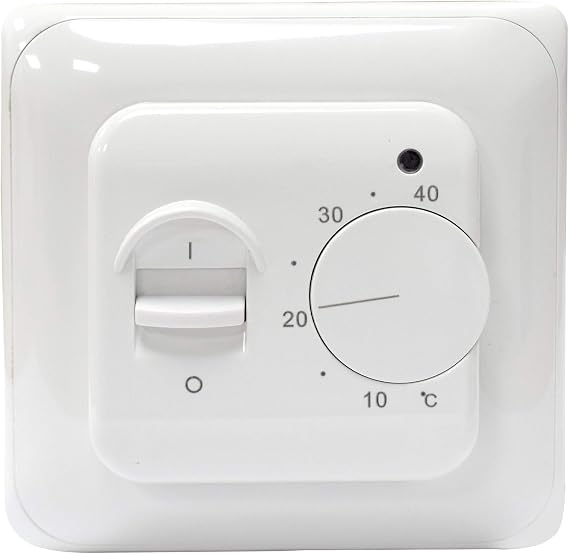 Underfloor Heating Manual Thermostat. Simple to use! Suitable for almost all electric underfloor heating systems. 16Amp