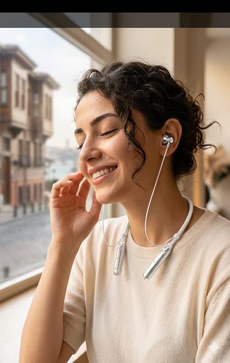 Taç Bluetooth Kulaklık Yüksek Şarj gücü ile 130 Saat Bekleme Süresi 10 Metre Çekiş Menzilli Dışarıdan Gelen Sesleri Filtreleyen Kulak İçi Tasarım aktif ENC görüşme memnuniyet garantili (BEYAZ)