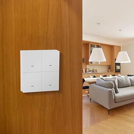 Smart Scene Switch, Scene Switch Push Button Controller, 4 Gang 12 Scene Switch Push Button Requires For ZigBee Hub For Tuya