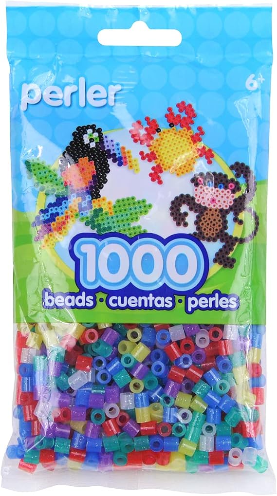 Perler Beads Bulk Buy (4-Pack) Beads 1000 Pack Glitter Mix PBB80-19-19039