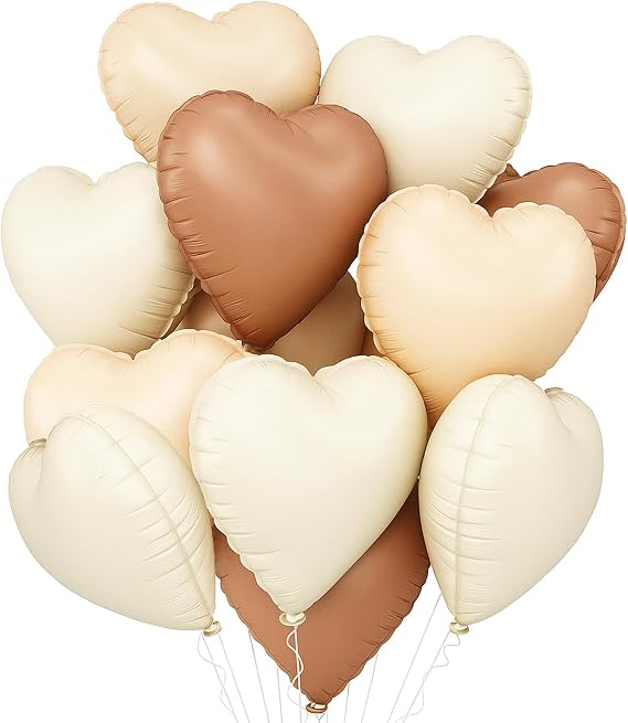 Heart Balloons 12PCS 18 Inch Love Foil Balloon Set Valentine's Decor