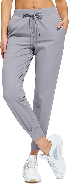 Libin Women's Joggers Pants Athletic Casual Sweatpants Petite/Regular/Tall | Running, Workout, Gym, Yoga, Lounge, Travel, Golf Clothes with Pockets, 4 way stretch, Tapered, Dance Trousers