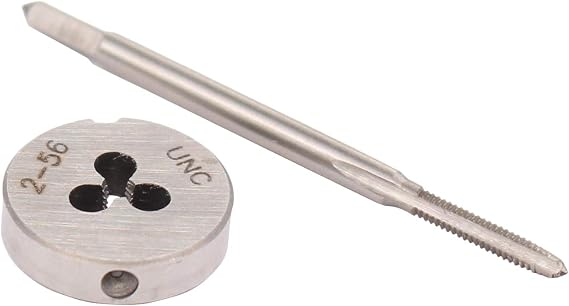 ApplianPar Round HSS 2-56 UNC Tap and Die Set Right Hand Machine Thread Plug