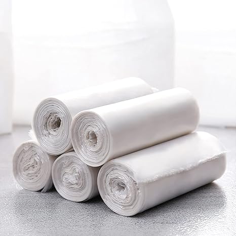 Mini Trash Bags for Mini Trash Can, 0.5 Gal 150 Counts / 5 Rolls Mini Trash Bags for Small Desktop Garbage can, Fit to 2 Liter or Less Trash Can (Clear)