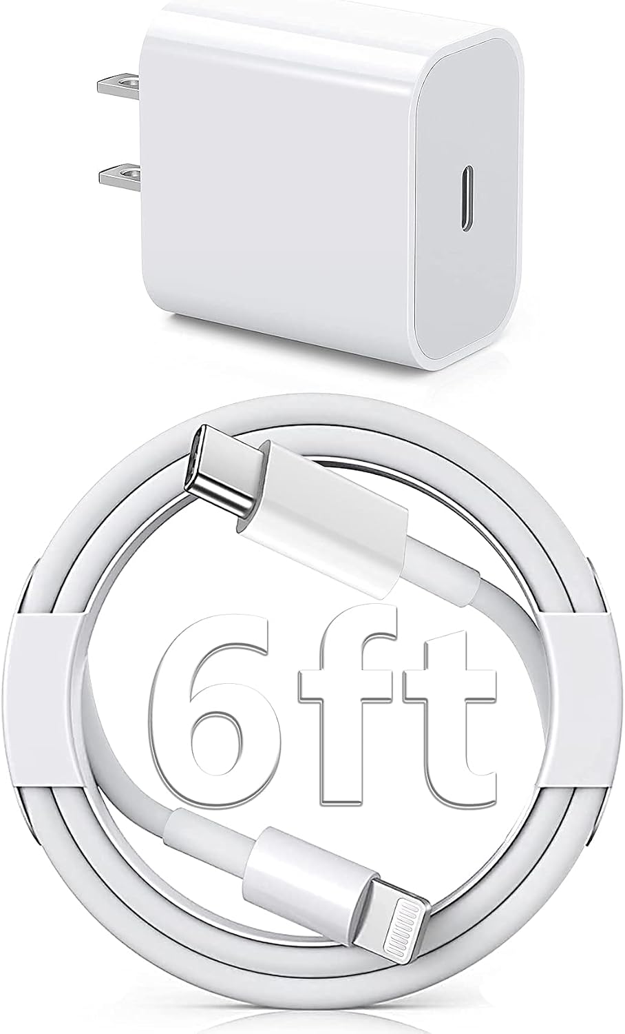 Apple MFi Certified] iPhone 13 Charger USB C Wall Charger 20W USB-C Power Adapter USBC Fast Charging Block with 6ft Lightning Cable for iPhone 13 Pro Max12 Mini11 Pro MaxXs MaxXRSE 2020 Airpods