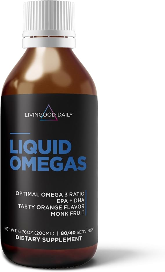Livingood Daily Liquid Omega 3 Fish Oil, EPA & DHA Supplement, 200ml