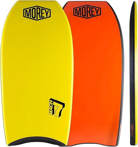 MOREY Boogie Board. Mach 7, Pro Bodyboard; Body Boards for Beach, Embedded Rod for Durability, Engineered with HDPE Slick Bottom for Speed (2026 Model)