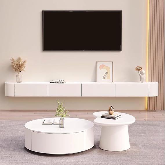 Wall-Mounted Floating TV Stand Entertainment Center with Storage Cabinet for Living Room, 160CM/62.9" Media Console, Modern Large TV Bench, Stylish Home Furniture Solution