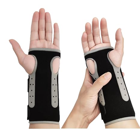 SONGQEE Carpal Tunnel Wrist Splint Support for Right Left Hand, Breathable Wrist Support Brace for Arthritis, Hand Support Stabilizer for Men Women Relieve Pain Tendonitis Sprain Universal size