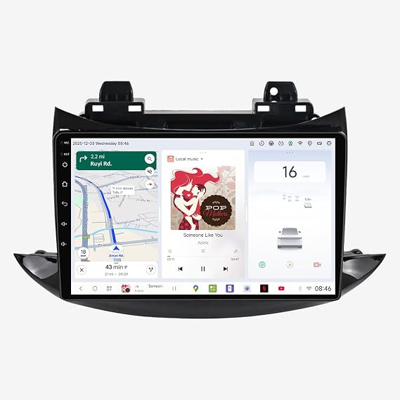 DUDUAUTO Car Radio for Chevy Trax 2017-2022 Carplay Android Auto Stereo