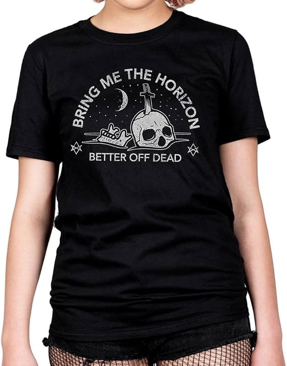 Bring Me The Horizon Unisex-Adults Official Happy Song T Shirt - Medium, (Black)