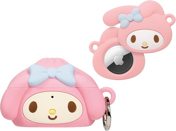 iFace AirPods Pro 2 Case [Steam Bun Series - My Melody] + Sanrio Friends AirTag Case [My Melody]