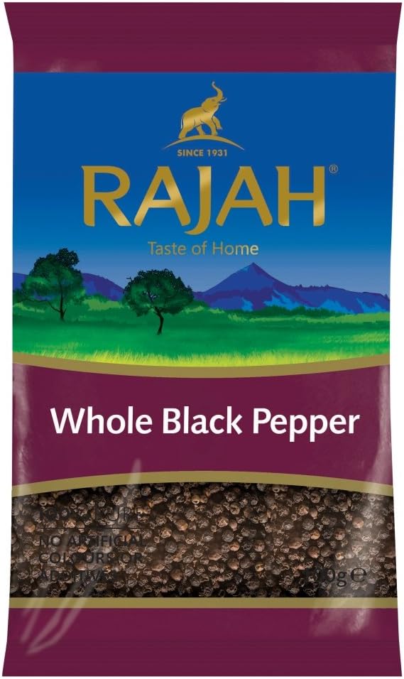 Rajah Spices Whole Black Pepper, 100g