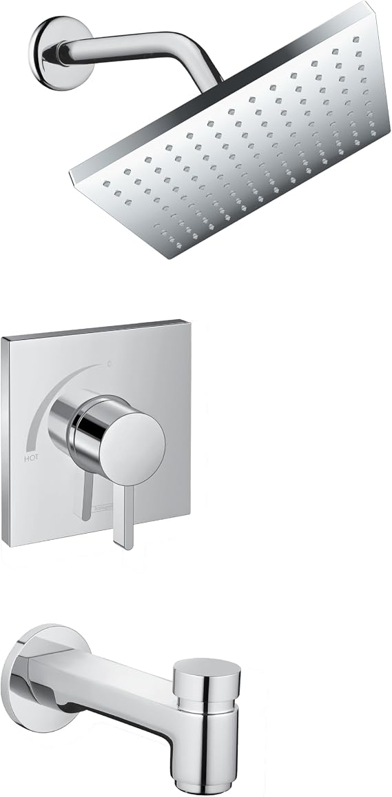 hansgrohe Vernis Blend Shower Set 1.75 GPM, 1-Spray Full Shower Trim Kit in Chrome, 04962000
