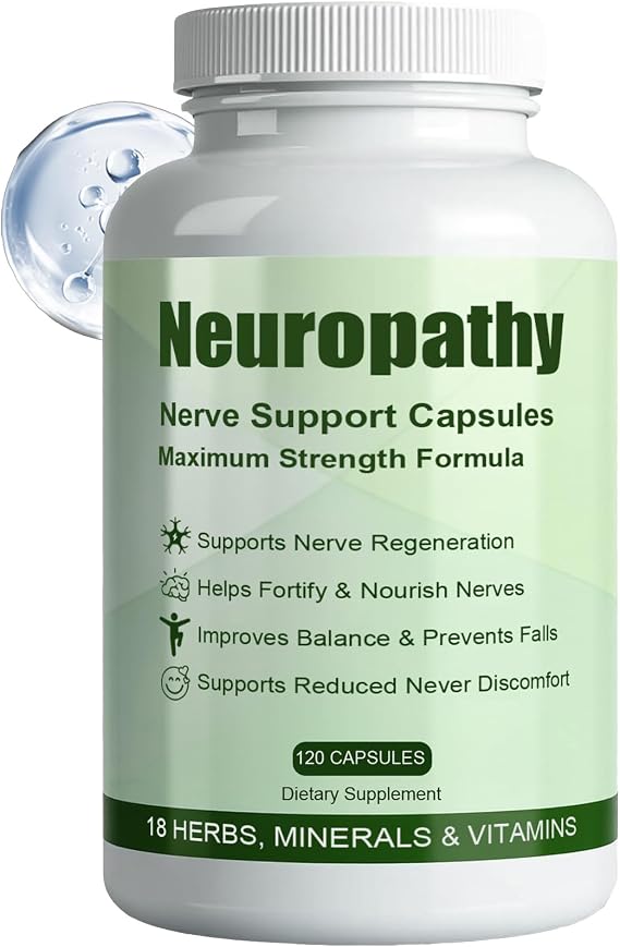 Neuropathy Pills - Neuro-Support with Alpha Lipoic Acid 600 mg for Nerve Health, Carefully Selected Herbal Components, Vitamins, and Nutritional Elements 120 Count (1)