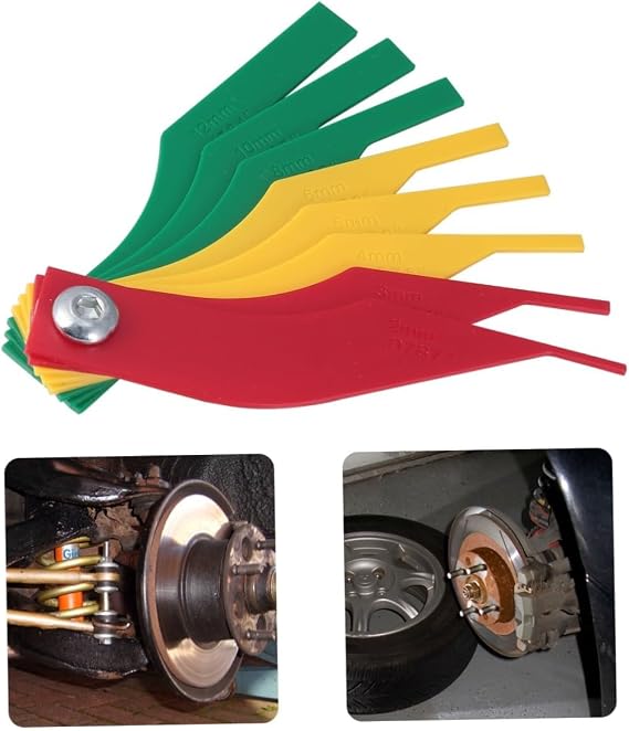 AEE® Fren Balatası Kalınlık Ölçüm Seti 8 Parça Fren Balatası Ölçer Ölçüm Skalası Balata Kontrol Aparatı Balata Kalınlık Göstergesi Otomotiv Servis Tamir Bakım El Aleti 2-12 mm