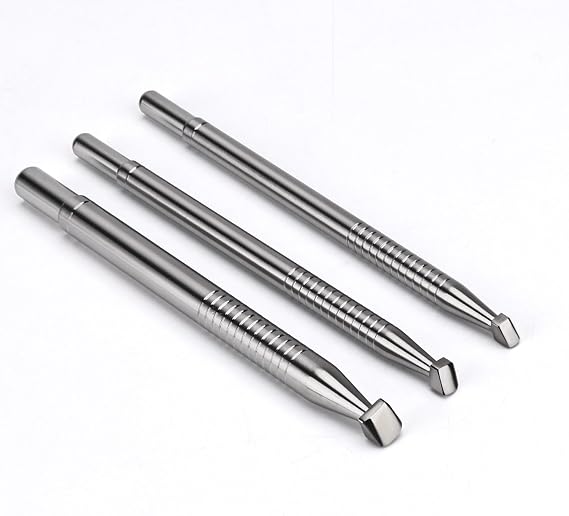 Singring Leather Stamping Tool Beveling Set 3Pcs Smooth Beveler Stamps Stainless Steel Carving DIY LeatherCrafts Kit