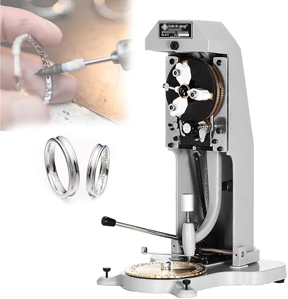 JOSBY Manual Inside Ring Engraver, Professional Jewelry Engraver Cutter, 1.5mm-2.0mm Character Letter Block Ring Engraver Machine, Double Sided Dial Ring Engraver, for Engrave Names, Anniversaries
