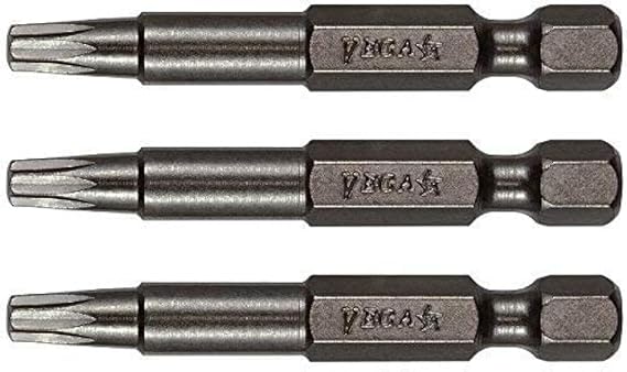 8 Point Star Bit. VEGA Double Square #2 Professional Grade 2 Square Drive Torx 3-1/2 Bit Set. 190DS02A-3 (Pack of 3)