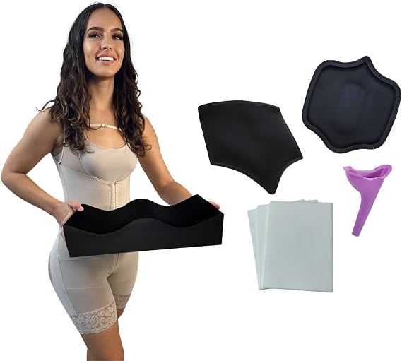 BBL Booty Pillow Package,BBL Post OP Supplies Package KIT Bundle,Brazilian Butt Lift Recovery Supplies,BBL Pillow,BBL AB and Back Board,Post Supplies,BUTT SUPPLIES,LIPO FOAM, Black