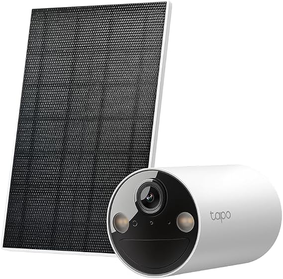 TP-Link TC82 KIT, 2K 3MP, Renkli Gece Görüşü, Şarj Edilebilir, IP65 Sertifikalı, Yerel/Bulut Depolama, 110° Açılı, Güneş Paneli Dahil, Kablosuz Bataryalı Güvenlik Kamerası Kiti
