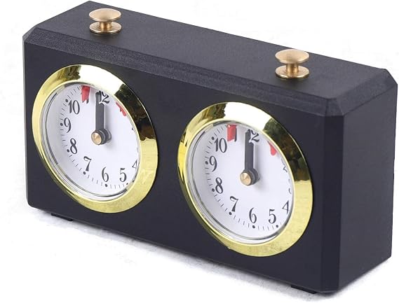 Metal Analog Chess Clock 1-GO Count Up Down Alarm Timer for Game Competition