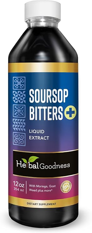 Herbal Goodness Soursop Bitters Liquid Drops, 12 Fl Oz