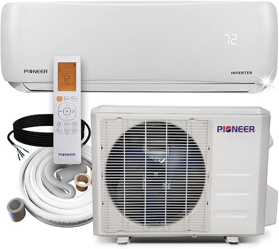 Pioneer Air Conditioner WYS009G-20 Wall Mount Ductless Inverter+ Mini Split Heat Pump, 9000 BTU-208/230 V