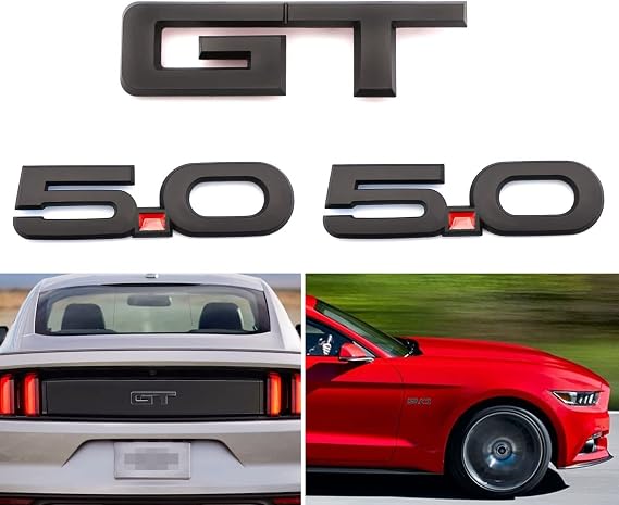 GT Emblem + 5.0 Emblem Decal Badge Mustang 2015-2022 GT5.0