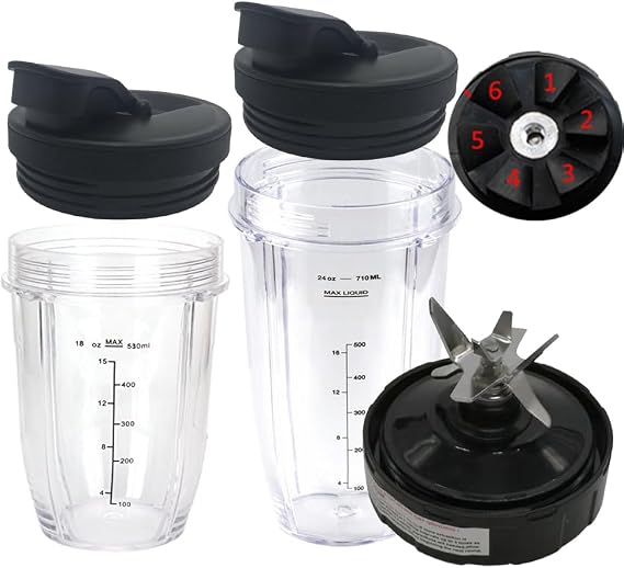 Joystar 1pcs 6 FINS Gear Extractor Blades Assembly Works with nutri ninja models: Nutri NinjaProBL450-70/BL456-70/BL451-70/BL454-70 Nutri Ninja Auto-iQ BL480-70/BL480D-70/BL481-70/BL482-70/BL490-70