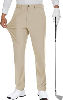 JWM Mens Golf Dress Pant Stretch - 30 Work Business Casual Comfy Trousers Slacks Quick Dry Lightweight Thickened