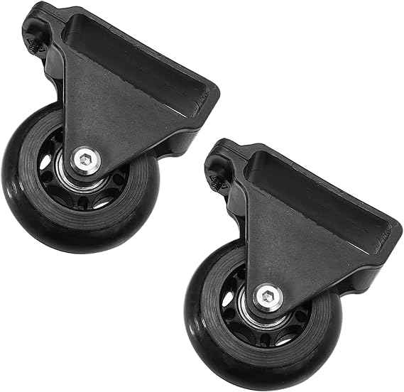 2pcs Telescopic Ladder Wheel Casters, Aluminum Alloy Rubber