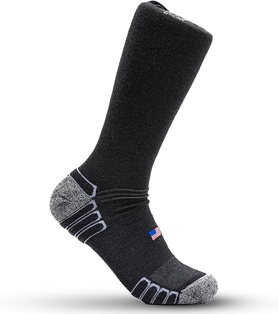 Boot Work Socks Sweat-Wicking, Durable Wool Socks for Long Shifts Up to 12" Boots Made in USA