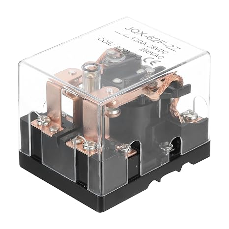 PATIKIL AC220V 120A Electromagnetic Relay, High Power Relay DPDT 2NO 2NC 8 Terminals Din Rail Mounting
