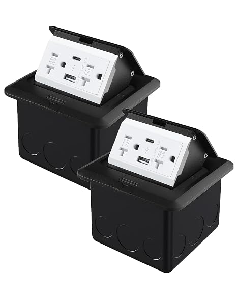 Pop Up Floor Outlet Waterproof Electrical Outlet Cover Box