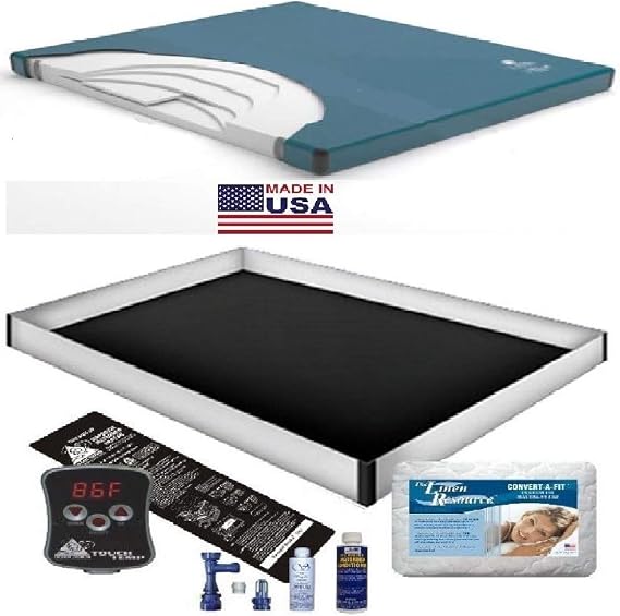 US 100% WAVELESS WATERBED Mattress/Liner/Digital Heater/Pad/Fill Drain/Conditioner KIT (Queen 60x84 1US7000lP2)