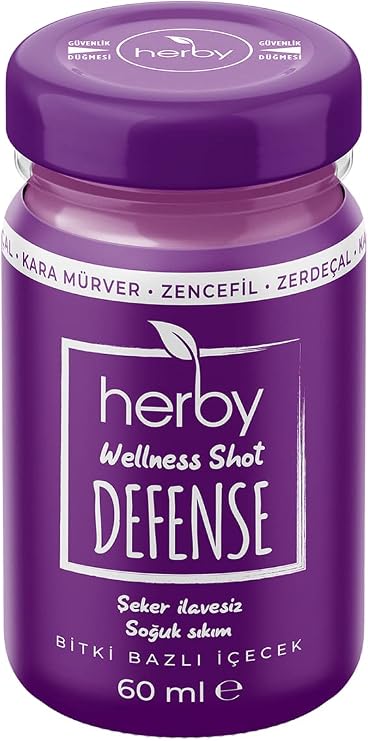 Herby Defense Shot 24'lü Paket Bağışıklık Desteği Bitki Bazlı İçecek (24 x 60ml)