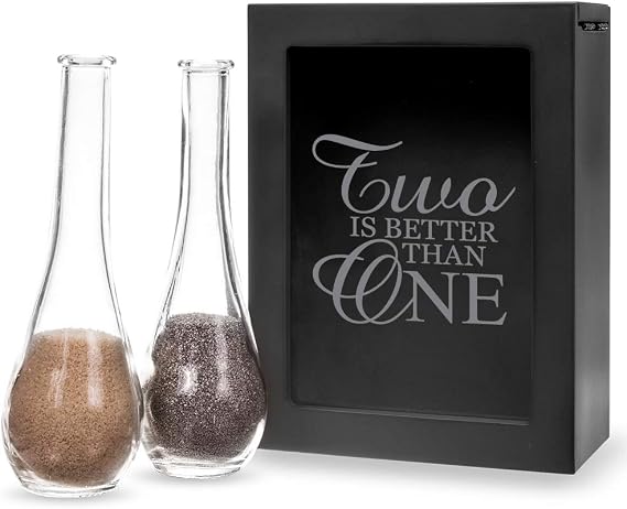 Abby Smith Two is Better Than One Black Unity Sand Ceremony Shadow Box Set