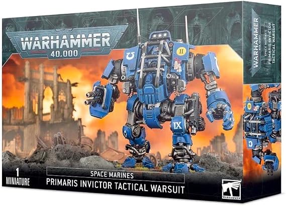 Games Workshop - Warhammer 40,000 - Space Marines Primaris Invictor Tactical Warsuit, Black