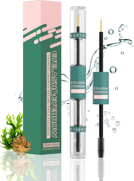 Lash Serum, Eyelash Serum for Growth and Thickness, 2-IN-1 Eyebrow & Eyelash Growth Serum for Longer, Fuller, Thicker Hair, Lash Serum Growth Rapid Lash for Sensitive Eyes, Eye Lash Serum Growth, 10ml