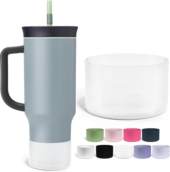 Jmoe USA Owala 40 oz Tumbler için Silikon Kılıf | Sadece Kulp Bardağına Uyar | Kaymaz Çizme | Ezik ve Çiziklere Karşı Korur | Bardağın Alt Kısmı Koruyucu | Dayanıklı BPA İçermeyen Silikondan