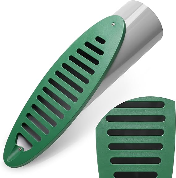 4 Inch Yard Drain, Green Angled Drainage Grate
