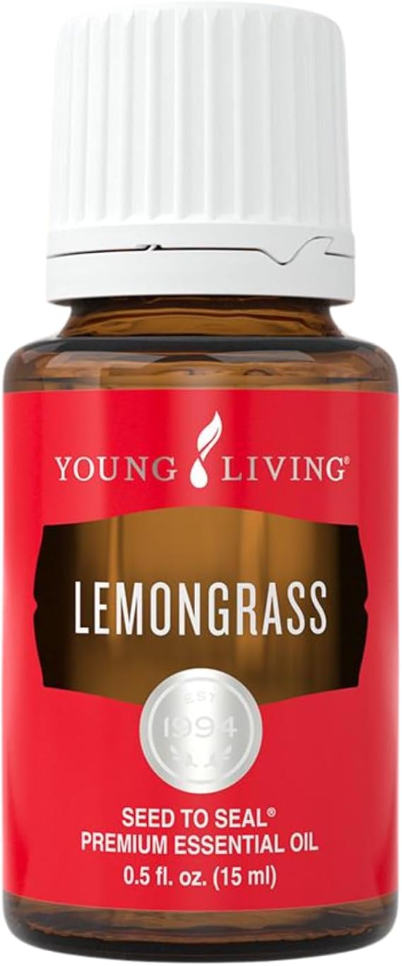 Young Living Lemongrass Essential Oil | 15 ml | Fresh Citrus Aroma for Diffusers, Massage & Aromatherapy | Cymbopogon Flexuosus Botanical Oil | Bright Lemon Scent | Seed to Seal Quality