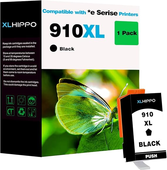 Ink 910 XL Black Replacement for HP910 HP 910XL Black Ink Cartridge for OfficeJet Pro 8025e 8028e 8035e 8025 8020 e, for OfficeJet 8015e 8022e 8018 8015 8010 Series Printer |1 Pack